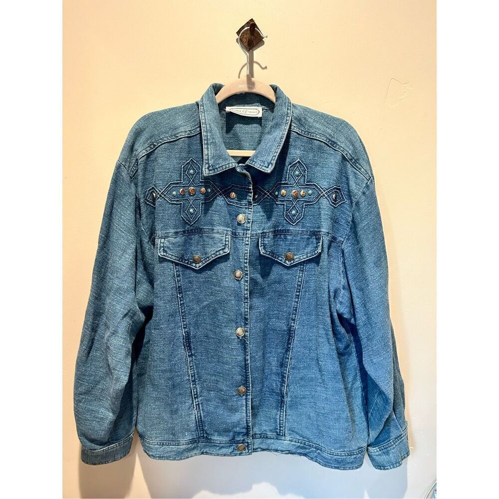 Vintage Saint Germain denim jacket with stones
